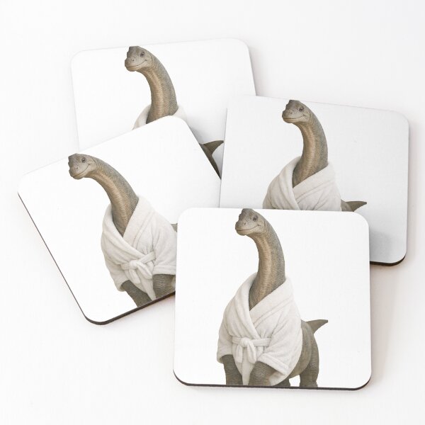 Item preview, Braquiosaurio con bata de baño designed and sold by Sillytoe.