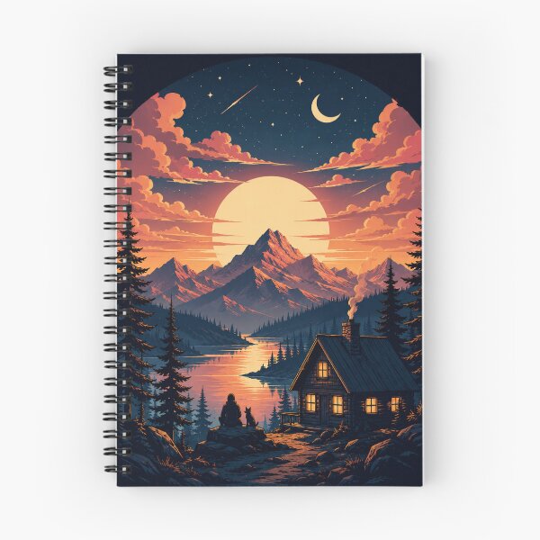 Item preview, Mountain Escape – Sunset Cabin Adventure designed and sold by AndGarciart.