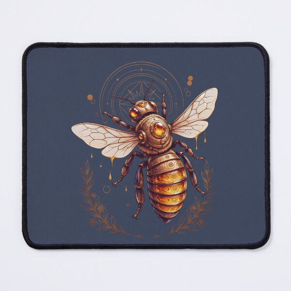 Item preview, Mystic Honey Bee – Sacred Geometry Golden Bee | Celestial Nature Art designed and sold by PatsiRose.