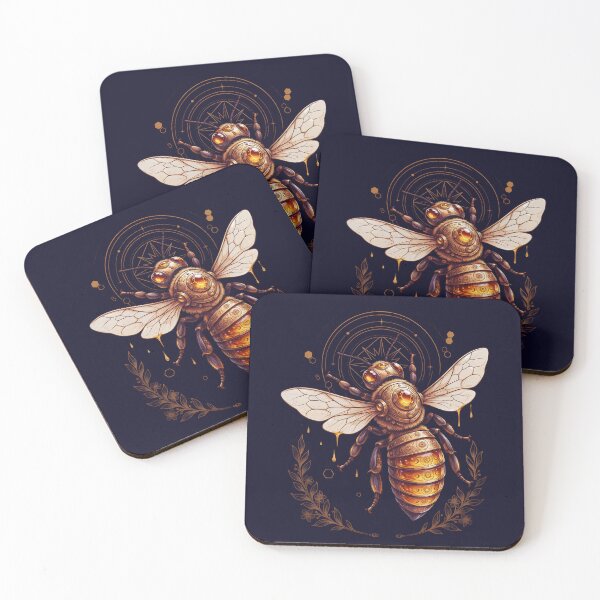 Item preview, Mystic Honey Bee – Sacred Geometry Golden Bee | Celestial Nature Art designed and sold by PatsiRose.