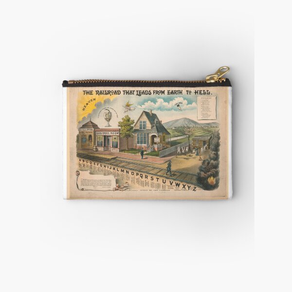 Item preview, The Railroad From Earth To Hell Vintage Print designed and sold by Bart4jesus.