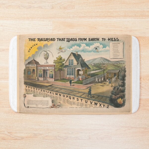 Item preview, The Railroad From Earth To Hell Vintage Print designed and sold by Bart4jesus.