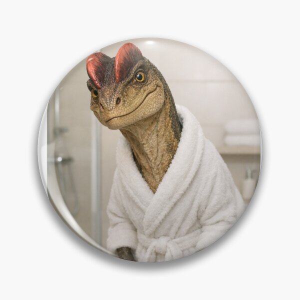 Item preview, Cozy Bathrobe Dilophosaurus designed and sold by Sillytoe.
