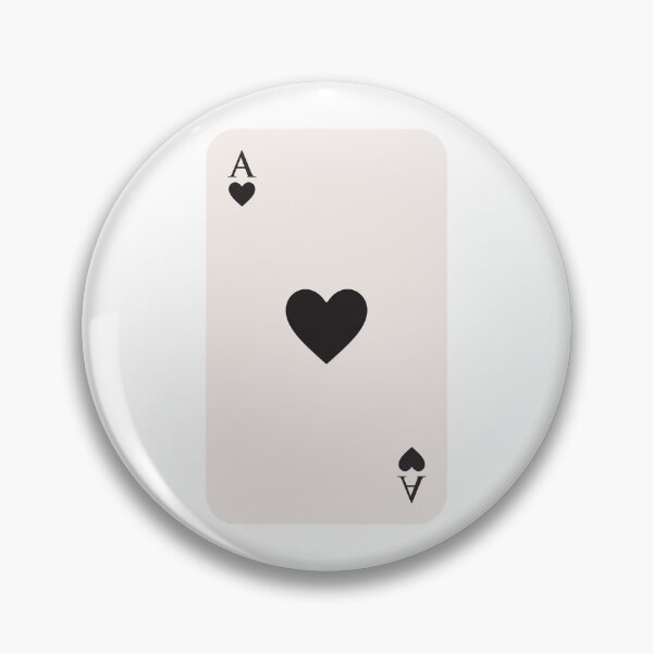 Item preview, Black & Beige Retro Aesthetic Ace of Hearts Playing Card Design, Casino Vibes, Minimalist Artwork designed and sold by SpringTeaDesigns.