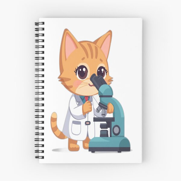 Item preview, Cute Scientist Cat Looking Through Microscope Digital Art  designed and sold by shop0102.