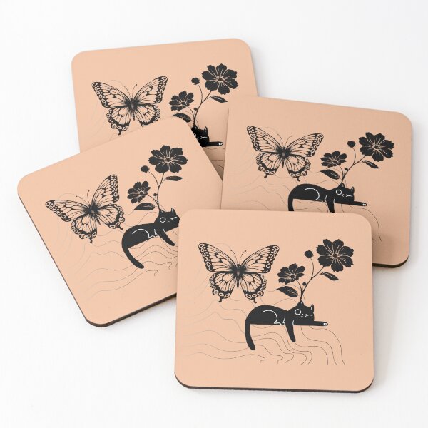 Item preview, Whimsical Cat Nature and Line Art designed and sold by A touch of creativity.