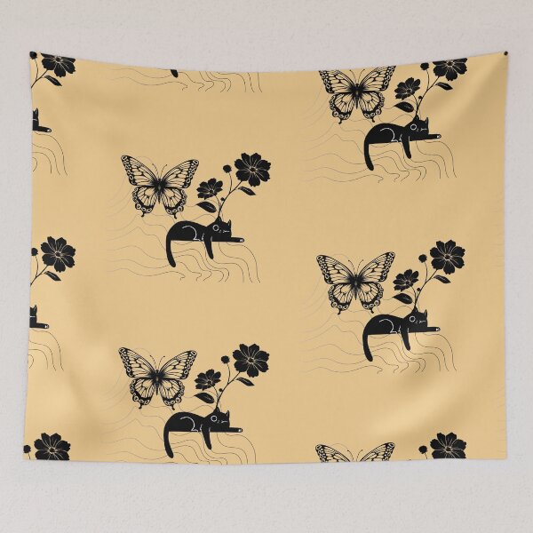Item preview, Whimsical Cat Nature and Line Art designed and sold by A touch of creativity.