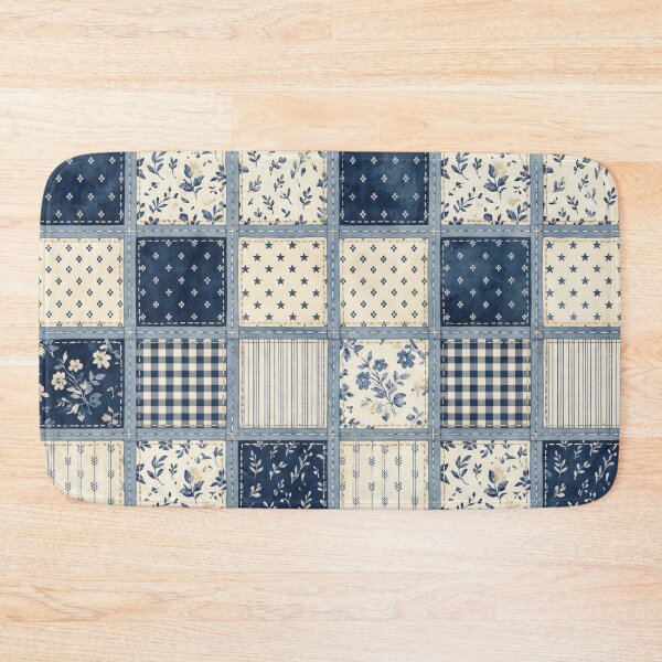 Item preview, Indigo Patchwork Quilt designed and sold by MoonwoodStudio.