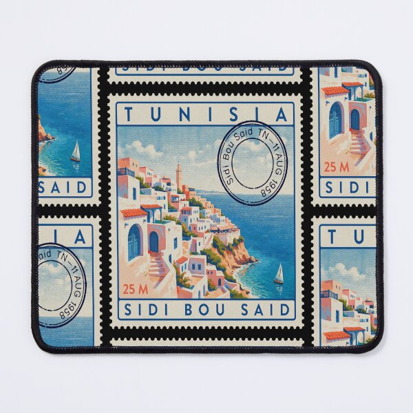 Item preview, Sidi Bou Said Tunisia Postage Stamp Travel Sticker designed and sold by stickercuffs.