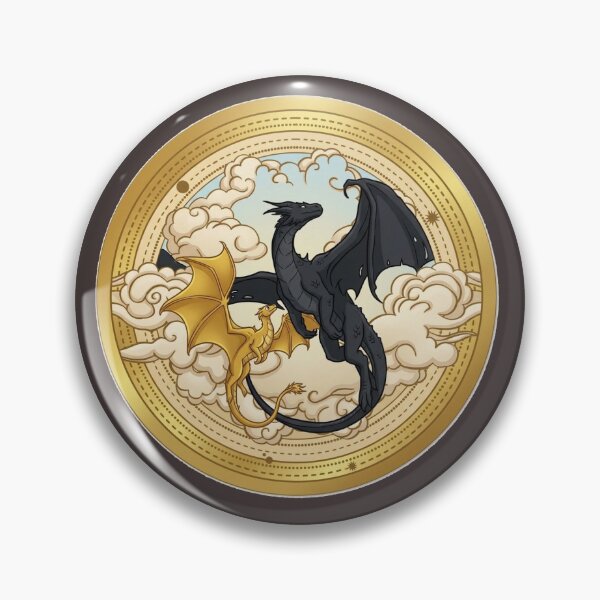 Item preview, Tairn and Andarna Flight - Golden Dragon Medallion designed and sold by LunnaAtica.