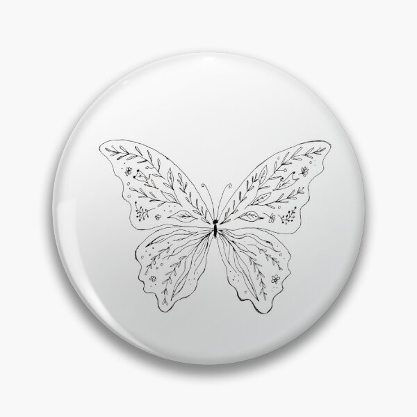 Item preview, Floral Butterfly Botanical Line Art Design designed and sold by DariaOltes.