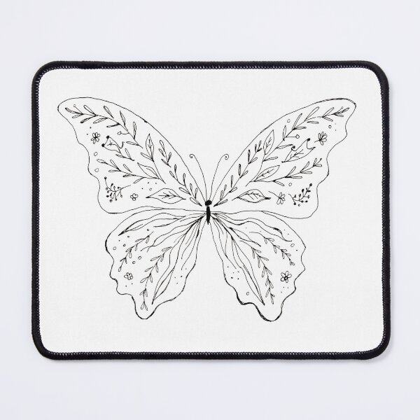 Item preview, Floral Butterfly Botanical Line Art Design designed and sold by DariaOltes.