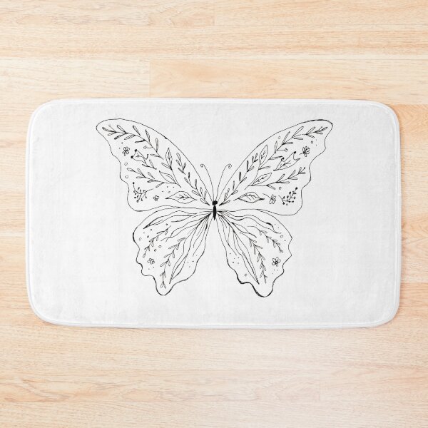 Item preview, Floral Butterfly Botanical Line Art Design designed and sold by DariaOltes.