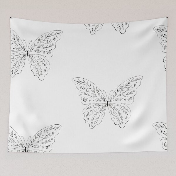 Item preview, Floral Butterfly Botanical Line Art Design designed and sold by DariaOltes.