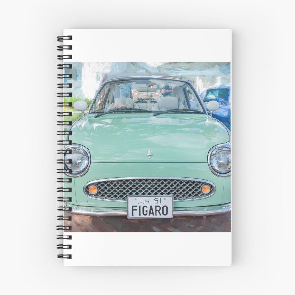 Item preview, 1991 Nissan Figaro Emerald Green and White Roof Isolated Paint Style Print designed and sold by RichFrancoCars.