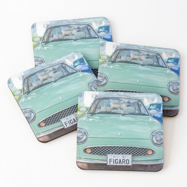 Item preview, 1991 Nissan Figaro Emerald Green and White Roof Isolated Paint Style Print designed and sold by RichFrancoCars.