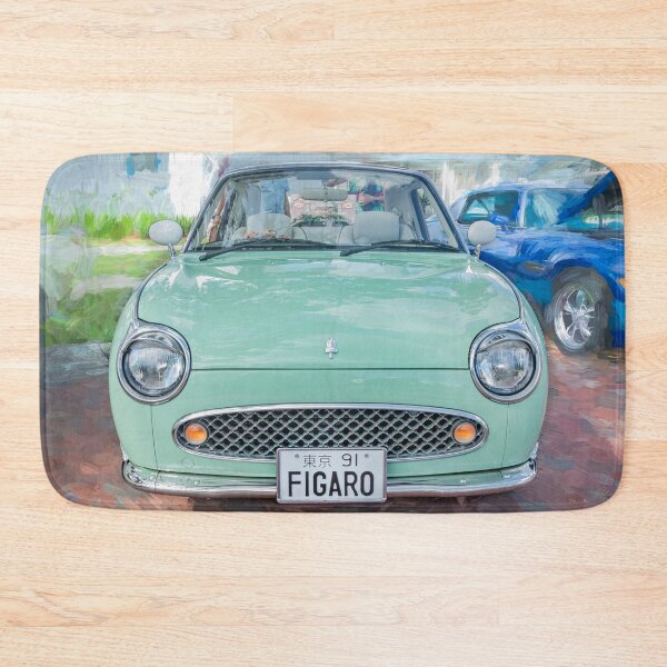 Item preview, 1991 Nissan Figaro Emerald Green and White Roof Isolated Paint Style Print designed and sold by RichFrancoCars.