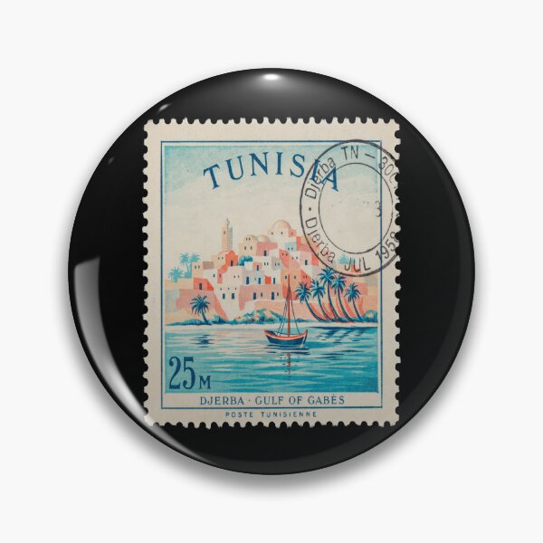 Item preview, Djerba Tunisia Mediterranean Postage Stamp Travel Sticker designed and sold by stickercuffs.