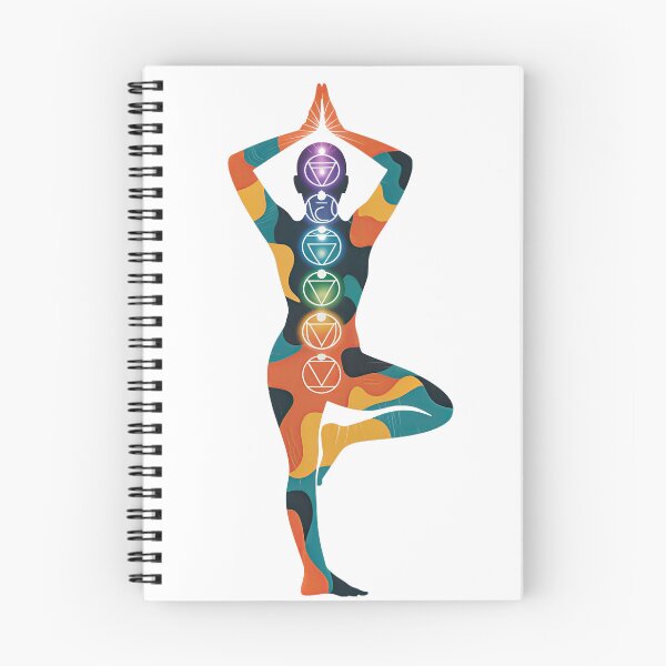 Item preview, 7 Chakras Tree Pose Colorful Yoga Shirt designed and sold by 108stillness.