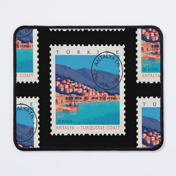 Item preview, Antalya Türkiye Turquoise Coast Postage Stamp Travel Sticker designed and sold by stickercuffs.