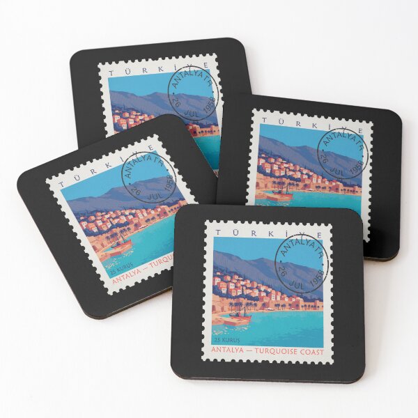 Item preview, Antalya Türkiye Turquoise Coast Postage Stamp Travel Sticker designed and sold by stickercuffs.