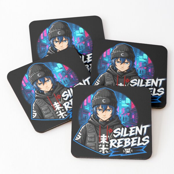 Item preview, Silent Rebels Anime Cyberpunk Streetwear Graphic designed and sold by DigitalArtx-com.