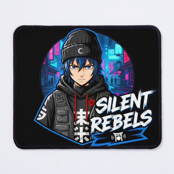 Item preview, Silent Rebels Anime Cyberpunk Streetwear Graphic designed and sold by DigitalArtx-com.