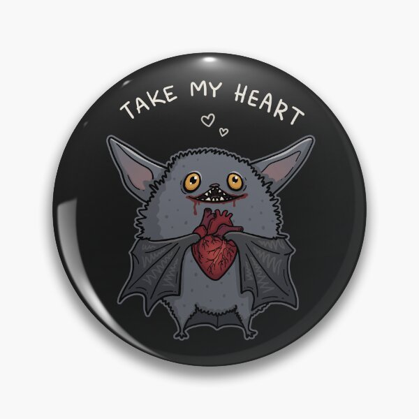 Item preview, Take My Heart Cute Gothic Bat | Creepy Cute Monster | Funny Dark Humor Halloween T-Shirt designed and sold by Aida Drogan.