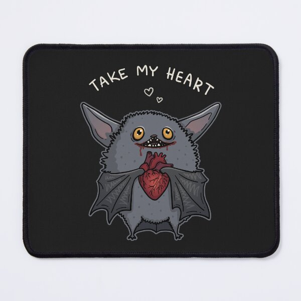 Item preview, Take My Heart Cute Gothic Bat | Creepy Cute Monster | Funny Dark Humor Halloween T-Shirt designed and sold by Aida Drogan.