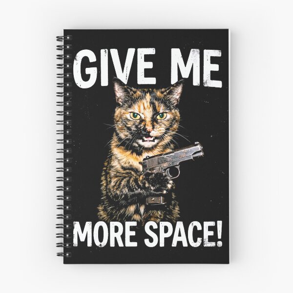 Item preview, Give Me More Space Funny Tortoiseshell Cat with Gun designed and sold by Off-Road-Zone.