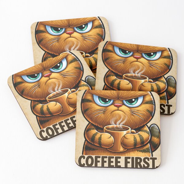 Item preview, Grumpy Cat with Coffee and Attitude designed and sold by Artessie.