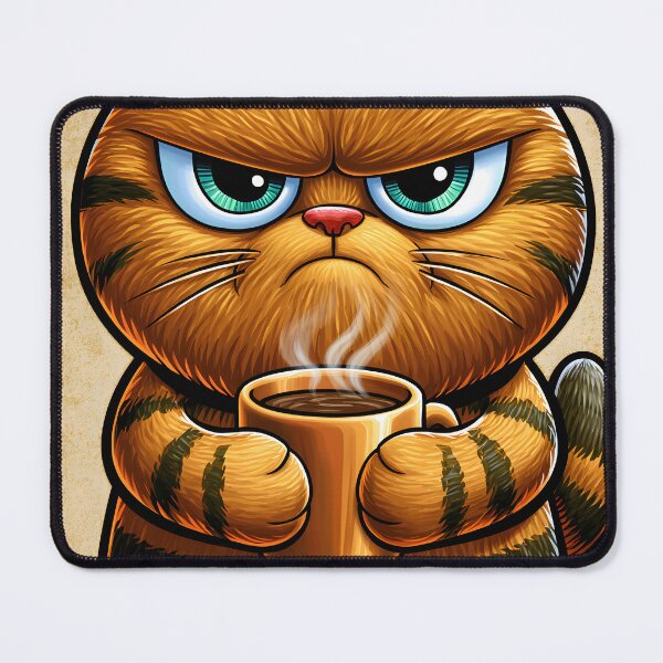 Item preview, Grumpy Cat with Coffee and Attitude designed and sold by Artessie.