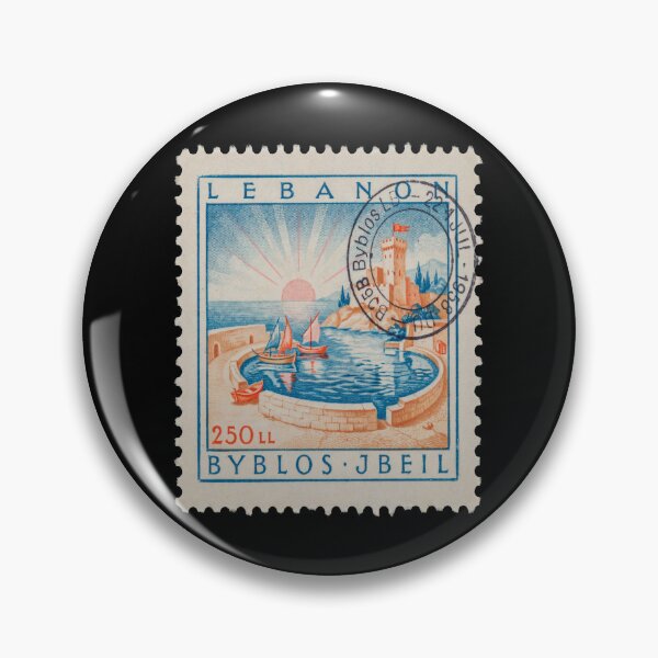 Item preview, Byblos Lebanon Mediterranean Postage Stamp Travel Sticker designed and sold by stickercuffs.