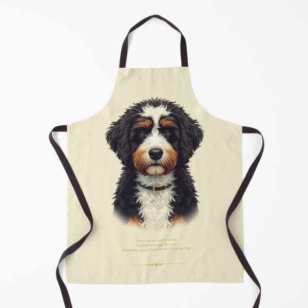 Item preview, "Bernedoodle Dog Portrait Love Quote Print" designed and sold by WaggingTailsCo.