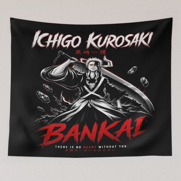 Item preview, Ichigo Kurosaki Bankai - There Is No Heart Without You | Tensa Zangetsu Aesthetic Design designed and sold by Trinidesigns123.