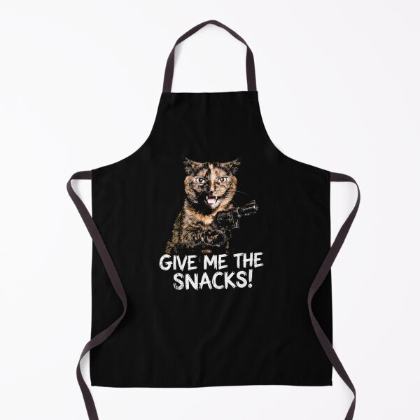Item preview, Give Me The Snacks Angry Funny Tortoiseshell Cat With Gun [Black Shirt Only] designed and sold by Off-Road-Zone.