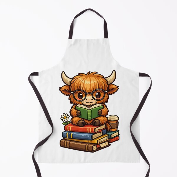 Item preview, Cute Highland Cow Reading Book - Kawaii Book Lover Design designed and sold by AMIR PRO .