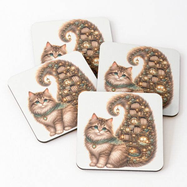 Item preview, Enchanted Library Cat Fantasy Art Print designed and sold by Luna's World - Moody Vibes Studio.