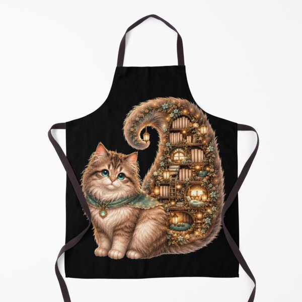 Item preview, Enchanted Library Cat Fantasy Art Print designed and sold by Moody Vibes Studio.