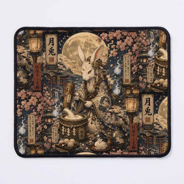 Item preview, Moon Rabbit – Celestial Mochi Spirit | Yokai Zodiac Collection designed and sold by KMChronicles.