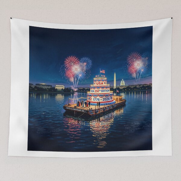 Item preview, USA 250 Anniversary Cake Celebration designed and sold by Home Decor Art.