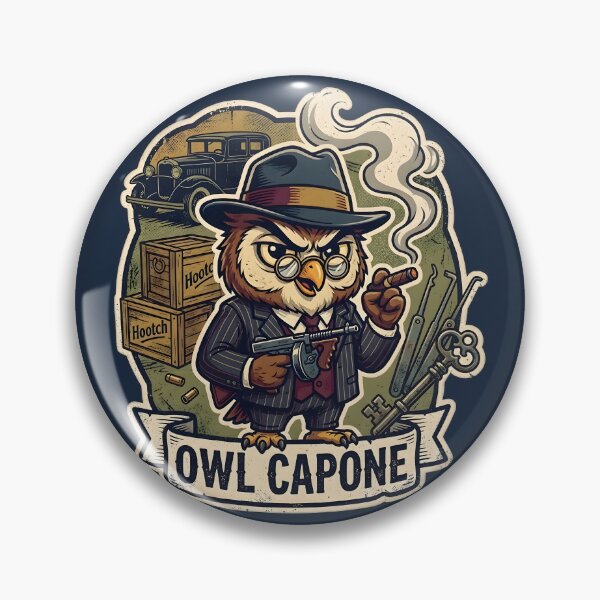Item preview, Owl Capone Vintage Cartoon 1930s Chicago Mobster designed and sold by radiogalaxy.