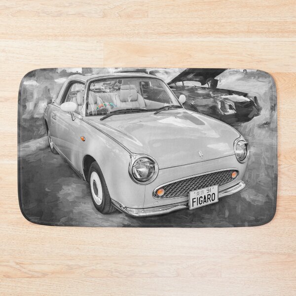 Item preview, Monochrome 1991 Nissan Figaro Boutique JDM Coupe Fine Art Poster designed and sold by RichFrancoCars.