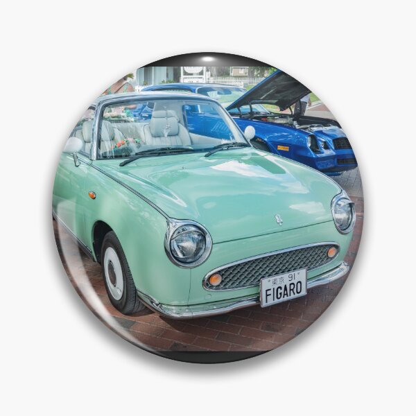 Item preview, 1991 Nissan Figaro Emerald Green and White Roof Technical Blueprint Car Poster designed and sold by RichFrancoCars.