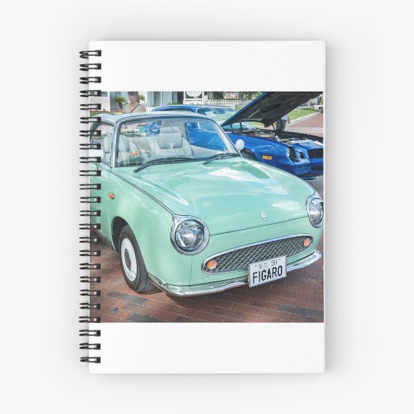 Item preview, 1991 Nissan Figaro Emerald Green and White Roof Technical Blueprint Car Poster designed and sold by RichFrancoCars.