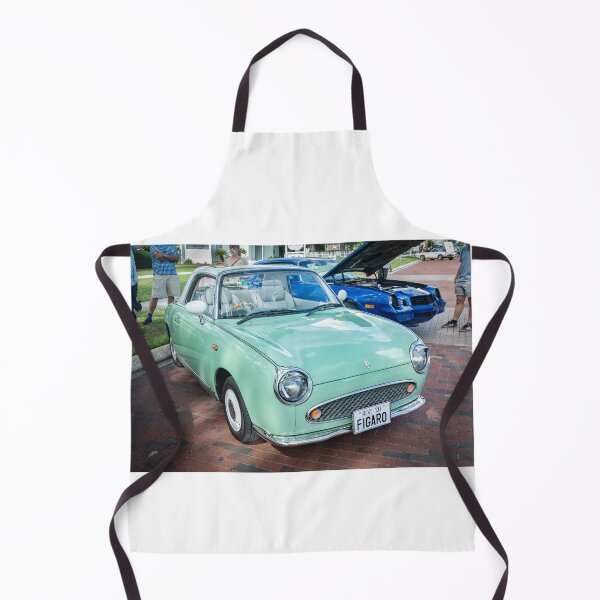 Item preview, 1991 Nissan Figaro Emerald Green and White Roof Technical Blueprint Car Poster designed and sold by RichFrancoCars.