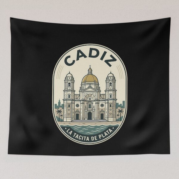Item preview, Cadiz Spain Cathedral Vintage Travel Emblem designed and sold by k3rstman1.
