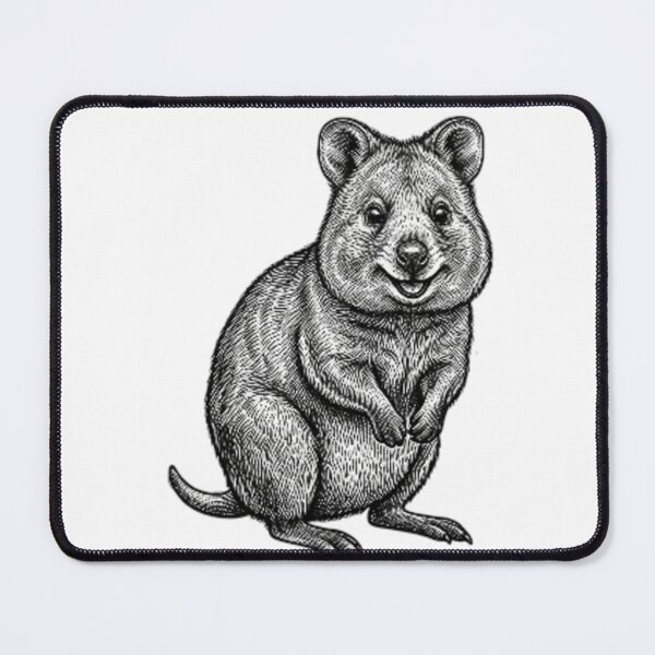 Item preview, Realistic high detail black and white quokka designed and sold by Minimalisticaly.