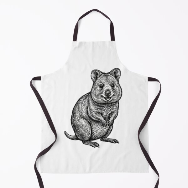 Item preview, Realistic high detail black and white quokka designed and sold by Minimalisticaly.
