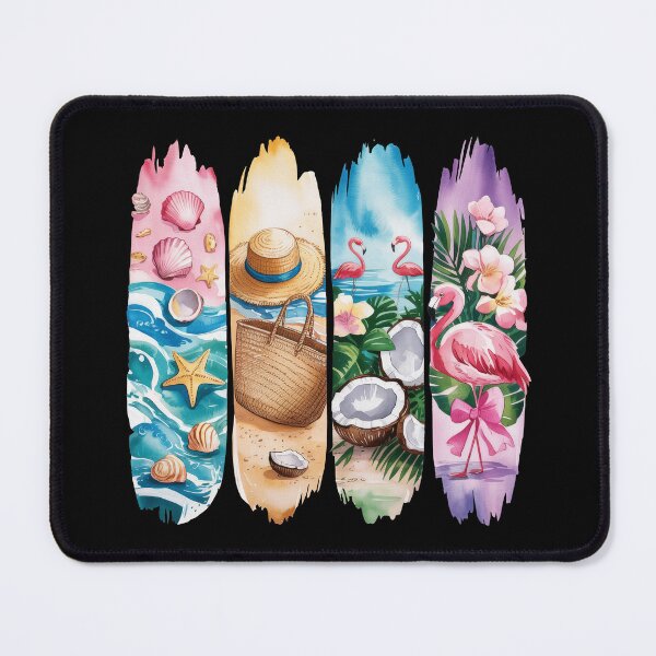 Item preview, Tropical Beach Collage With Flamingos And Shells designed and sold by dombursaidpos.